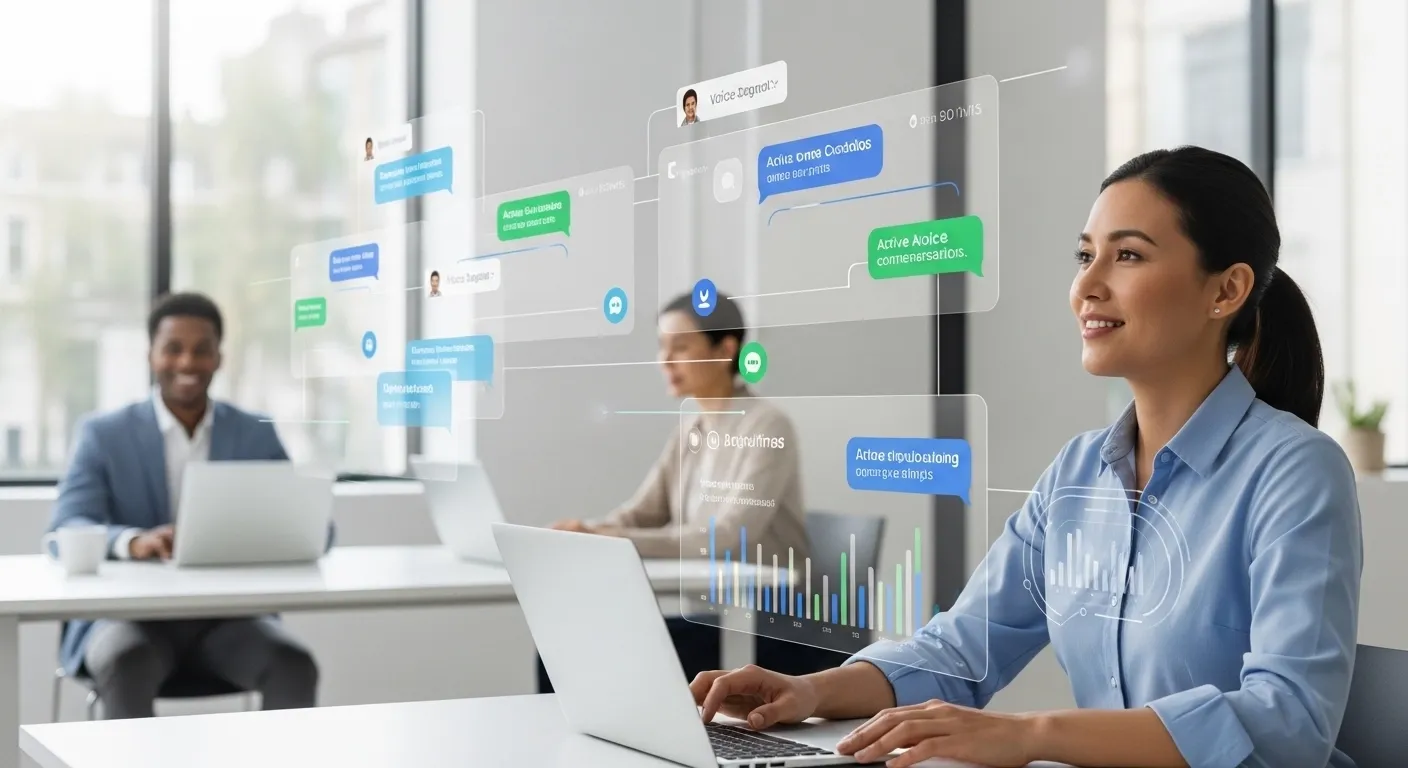 Ilustración de Servicebots AI Studio en acción